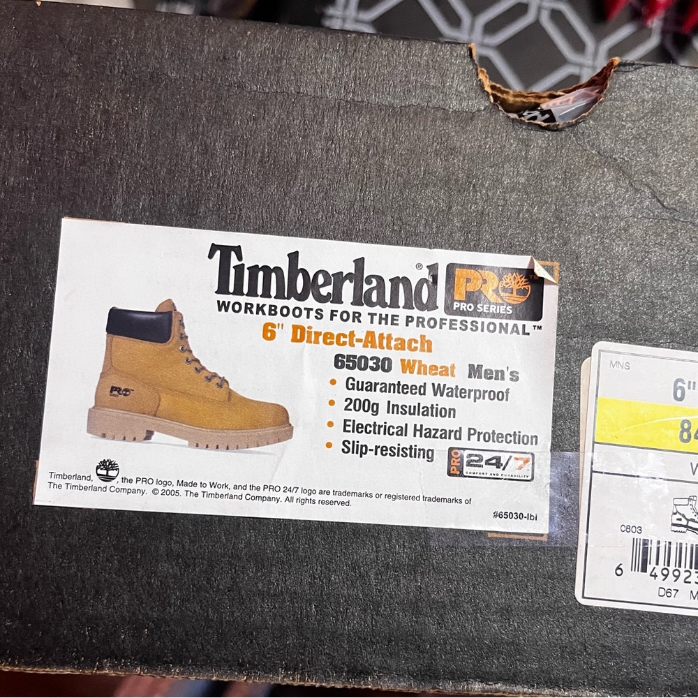Timberland Wheat Men's 6" Direct-Attach Boots